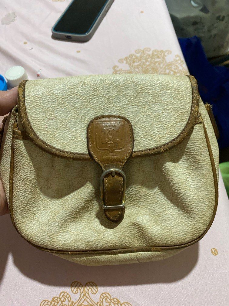 celine project bag (Category: Luxury Bags & Wallets) located in Antipolo. Submitted by prelovedcloseta (Listing ID 1306784781, Image 1). Description: celine bag mini cute and elegant pag naayos missing strap/ sling/ sling holder need restoration project bag pero pwedeng maayos at gaganda kasya ang iphone 14 promax interior no issues rare type papagawan lang cya ng sling at paparetouch lang ang mga sides maganda na 😊.