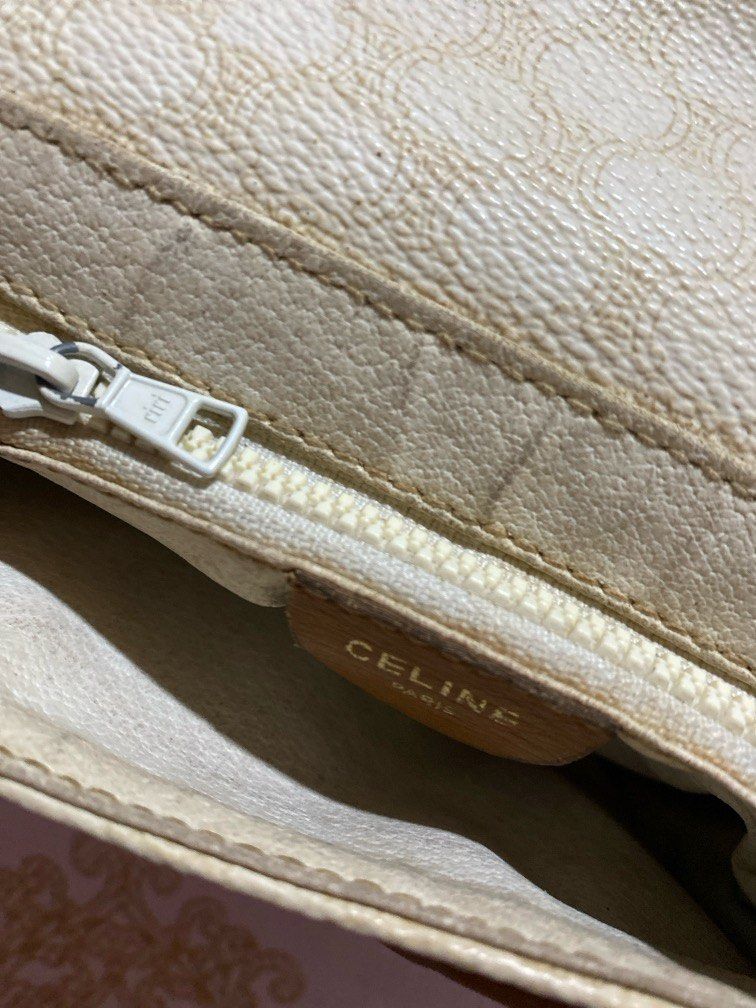 celine project bag (Category: Luxury Bags & Wallets) located in Antipolo. Submitted by prelovedcloseta (Listing ID 1306784781, Image 3). Description: celine bag mini cute and elegant pag naayos missing strap/ sling/ sling holder need restoration project bag pero pwedeng maayos at gaganda kasya ang iphone 14 promax interior no issues rare type papagawan lang cya ng sling at paparetouch lang ang mga sides maganda na 😊.