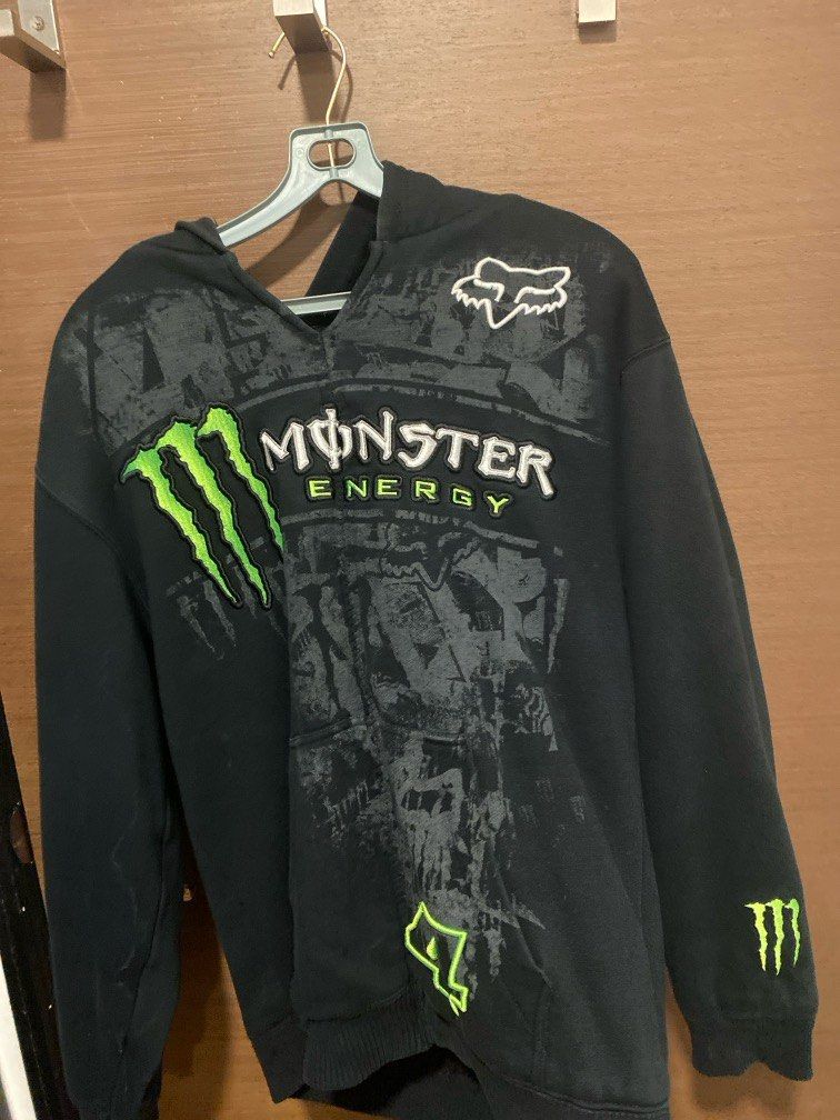Cool Ahh vintage Fox X Monster collab hoodie