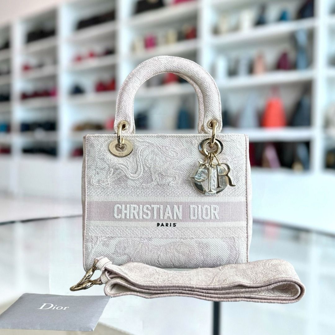 Lady dior toile de jouy wallet best sale