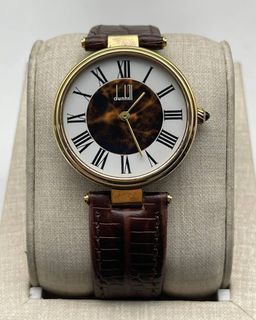 Dunhill Lacquer-Brown Dial Swiss Quartz Sterling Silver