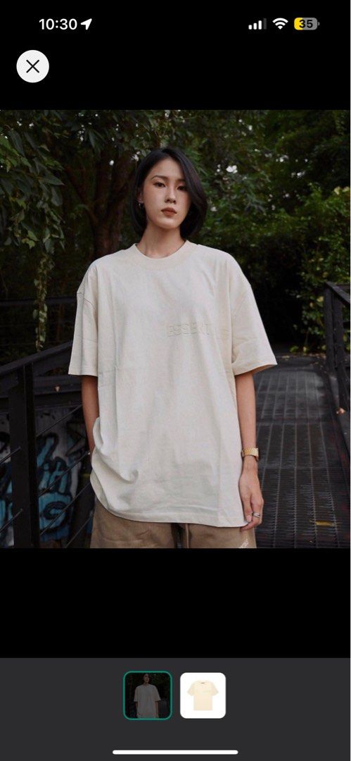Essentials eggshell colour (Category: Tshirts & Polo Shirts) located in Singapore. Submitted by yonima (Listing ID 1306849058, Image 2). Description: Brand new with tags 100% Authentic.