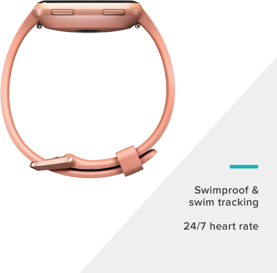 Fitbit versa rose gold peach best sale