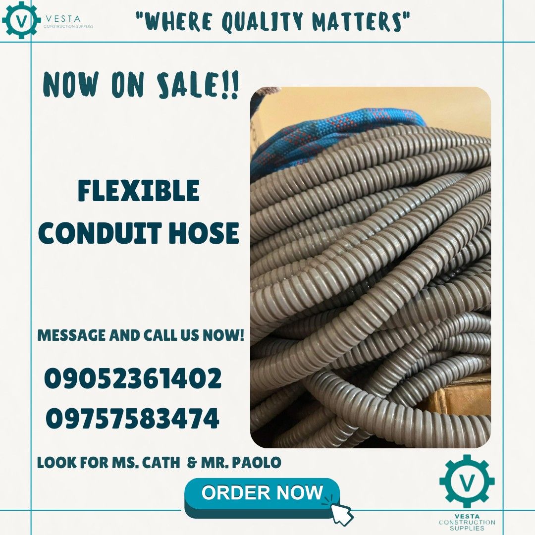 FLEXIBLE CONDUIT HOSE (Category: Construction Tools & Equipment) located in Manila. Submitted by cathvesta_sales (Listing ID 1306771452, Image 1). Description: .