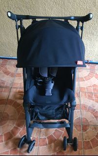 GB Gold Pockit + All - Terrain, Ultra Compact Lightweight Travel Stroller with Canopy and Reclining Seat in Velvet Black