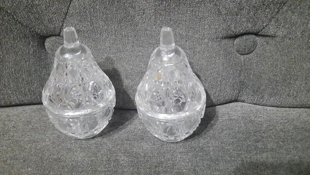 Glassware with cover 4x2.5" 2 pcs available (Category: Other Kitchenware & Tableware) located in Manila. Submitted by luckycharm_215 (Listing ID 1306846082, Image 1). Description: price per pc or take all.