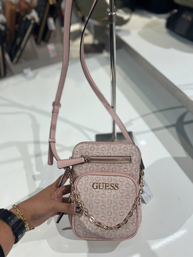 Guess Sling Bag rose gold Women s Fashion Bags Wallets Cross body Bags on Carousell
