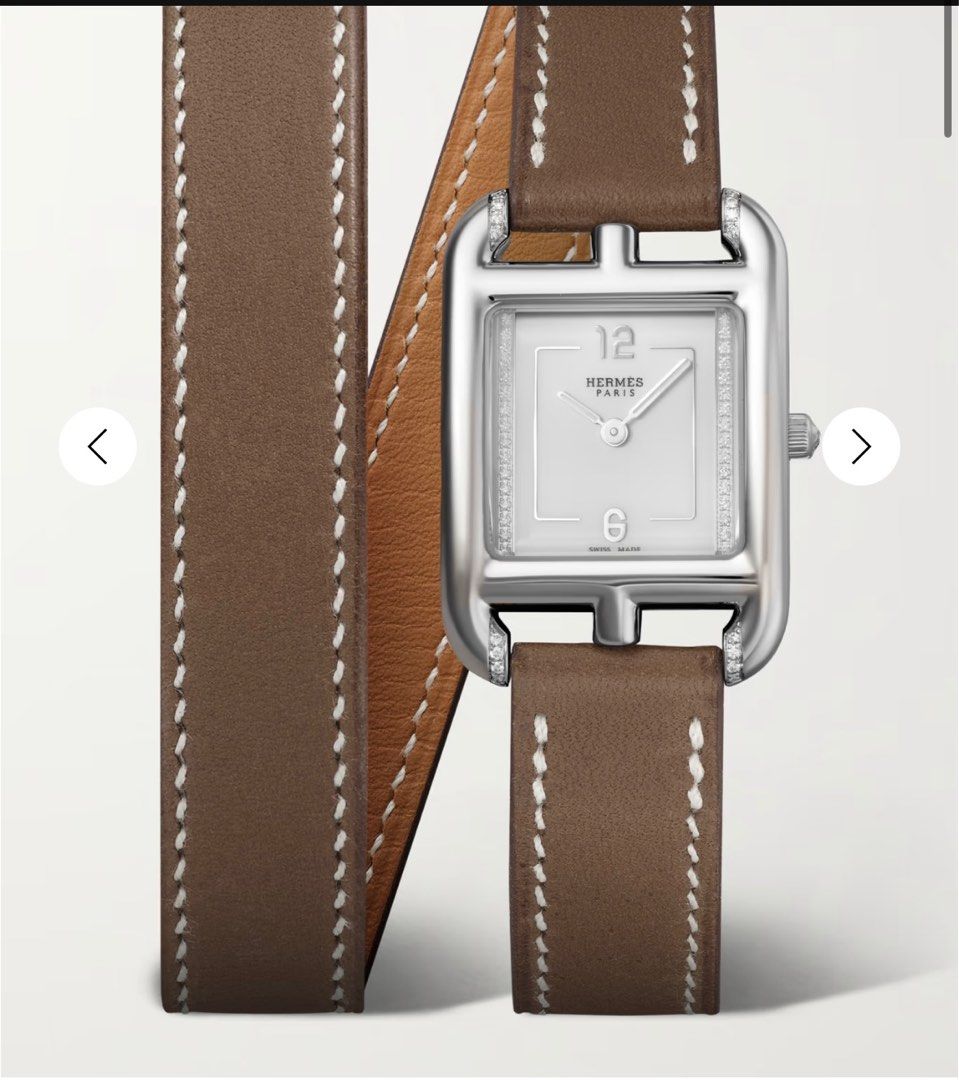 Hermes Cape Cod Double Tour 31mm ETOUPE Luxury Watches on Carousell