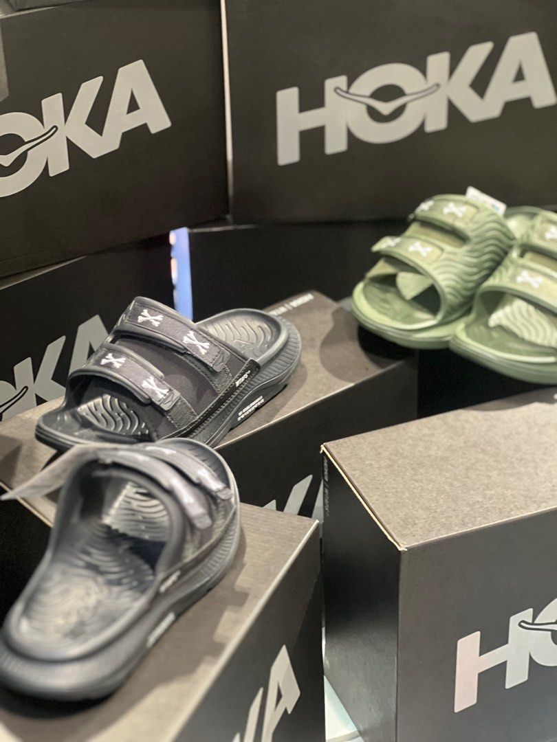 Hoka x wtaps Ora Luxe Black / Olive, 男裝, 鞋, 波鞋- Carousell