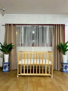 Imported Solid Wood Wooden Crib Katoji Brand from Japan