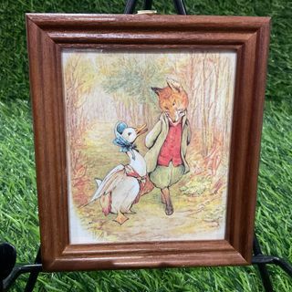 Jemima Puddle Duck with Mr. Fox Wood Hanging Frame Artwork Beatrix Potter Nursery Prints Picture 4.75” x 4” inches - P299.00