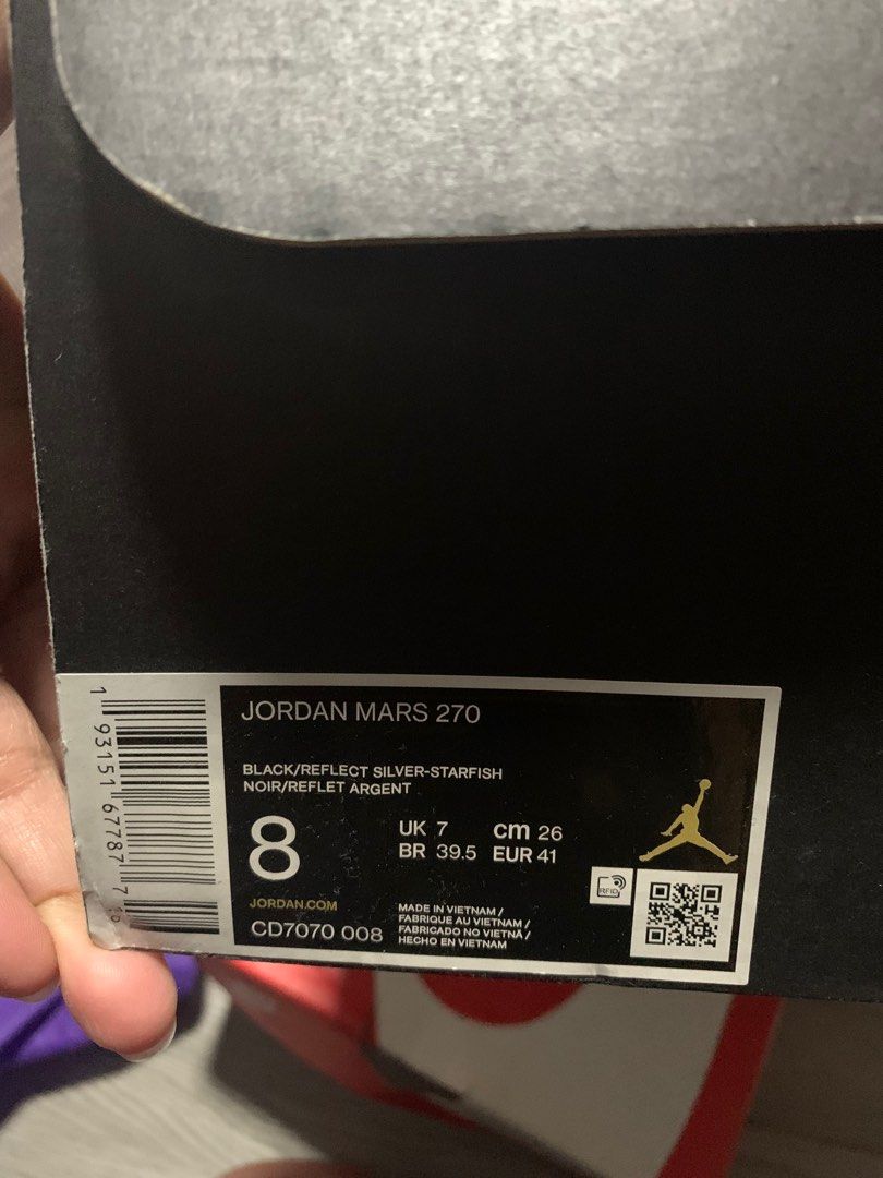 jordan mars 270 （分類：波鞋）位於 Hong Kong。 由 siddanicah 提交（商品編號 1306884916，圖片 3）。簡介： trade in central。