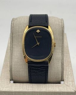 Longines Onyx Dial Leather Strap