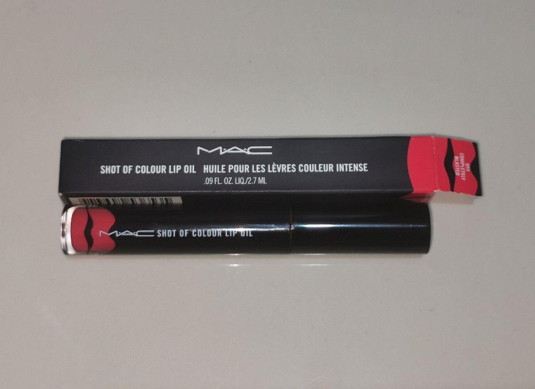 Mac lip oil (Completely blasted) (Category: Makeup) located in Quezon City. Submitted by makeup.finds (Listing ID 1306872925, Image 1). Description: Brand new and full size. This is a moisturizing and one of the cheapest highend in the market. Pigmented din and so glossy.