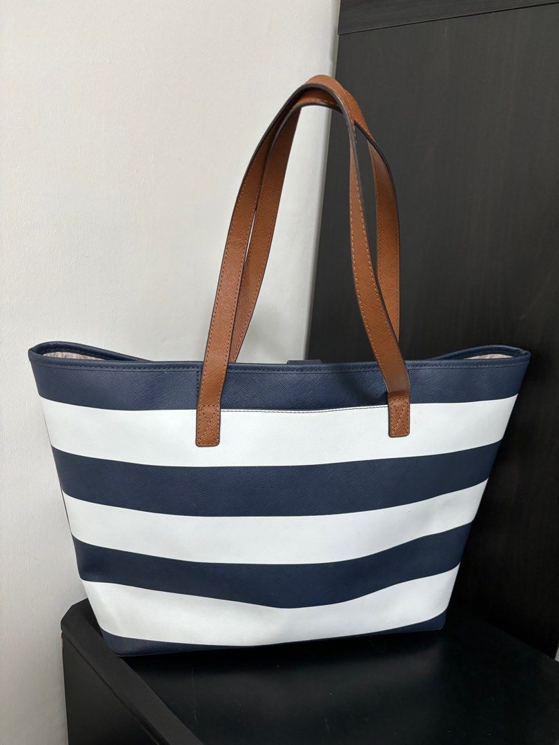 Michael kors jet set striped tote hotsell