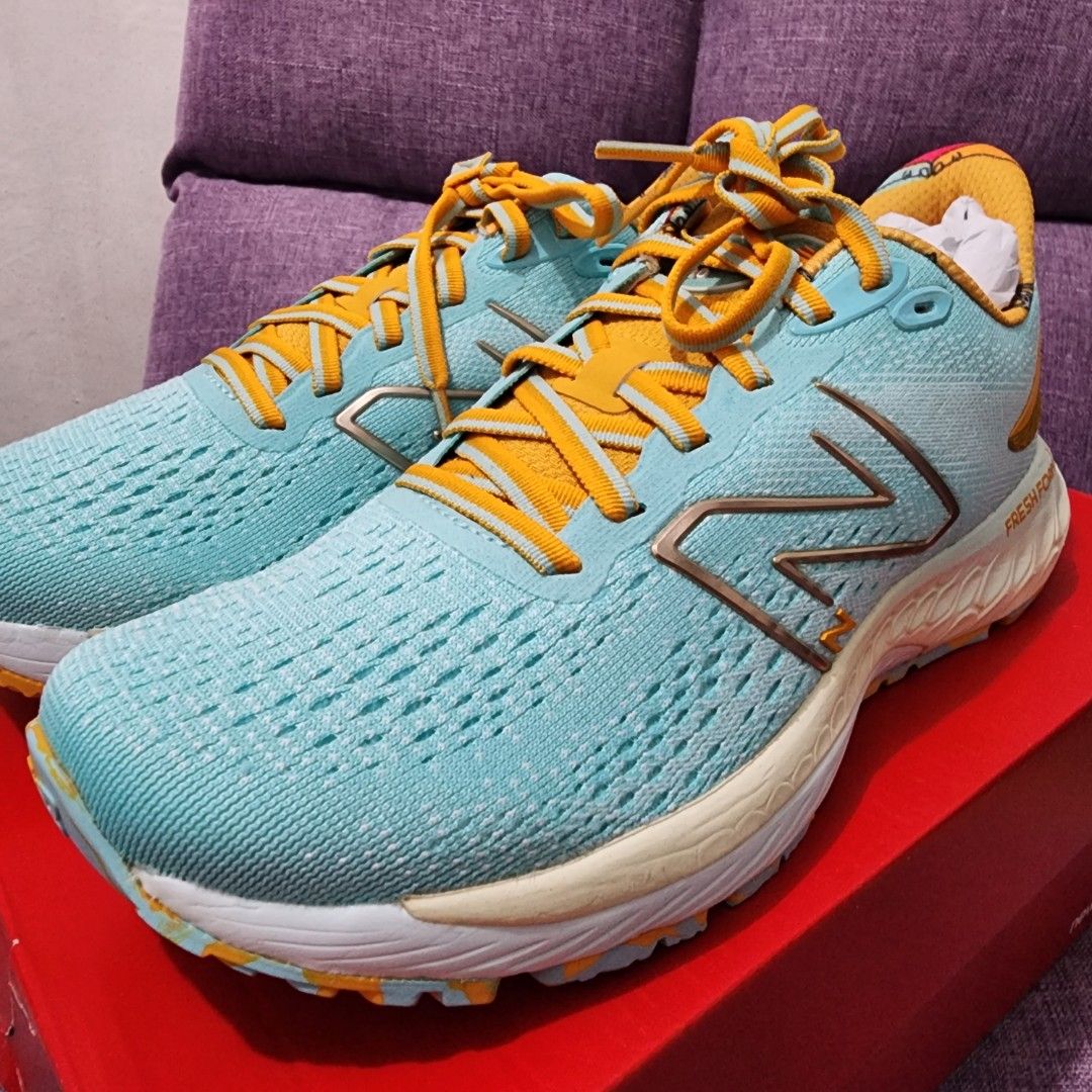 New Balance Fresh Foam 880 v12 Surf with Golden Hour and Hi Pink Women s Fashion Footwear Sneakers on Carousell