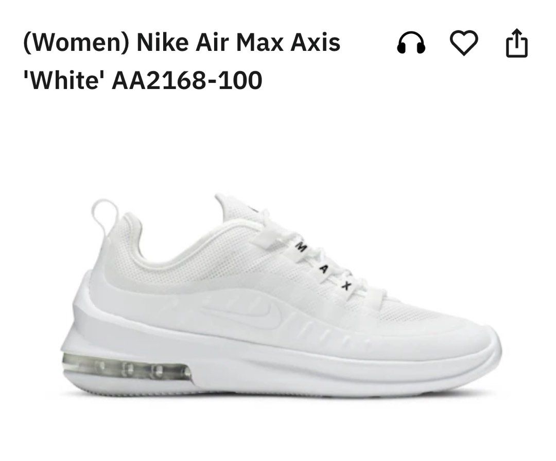 Nike Air Max Axis white Women s Fashion Footwear Sneakers on Carousell