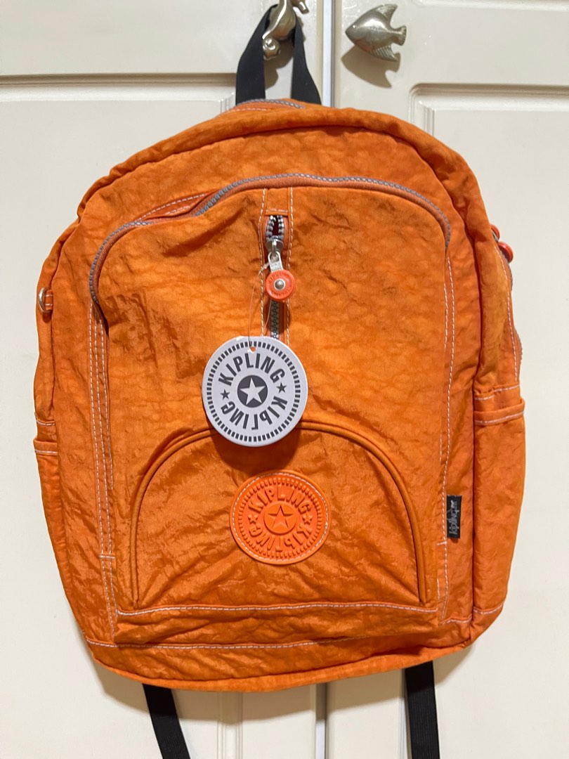Orange Kipling Backpack School Exercise Travel Men s Fashion Bags Backpacks on Carousell