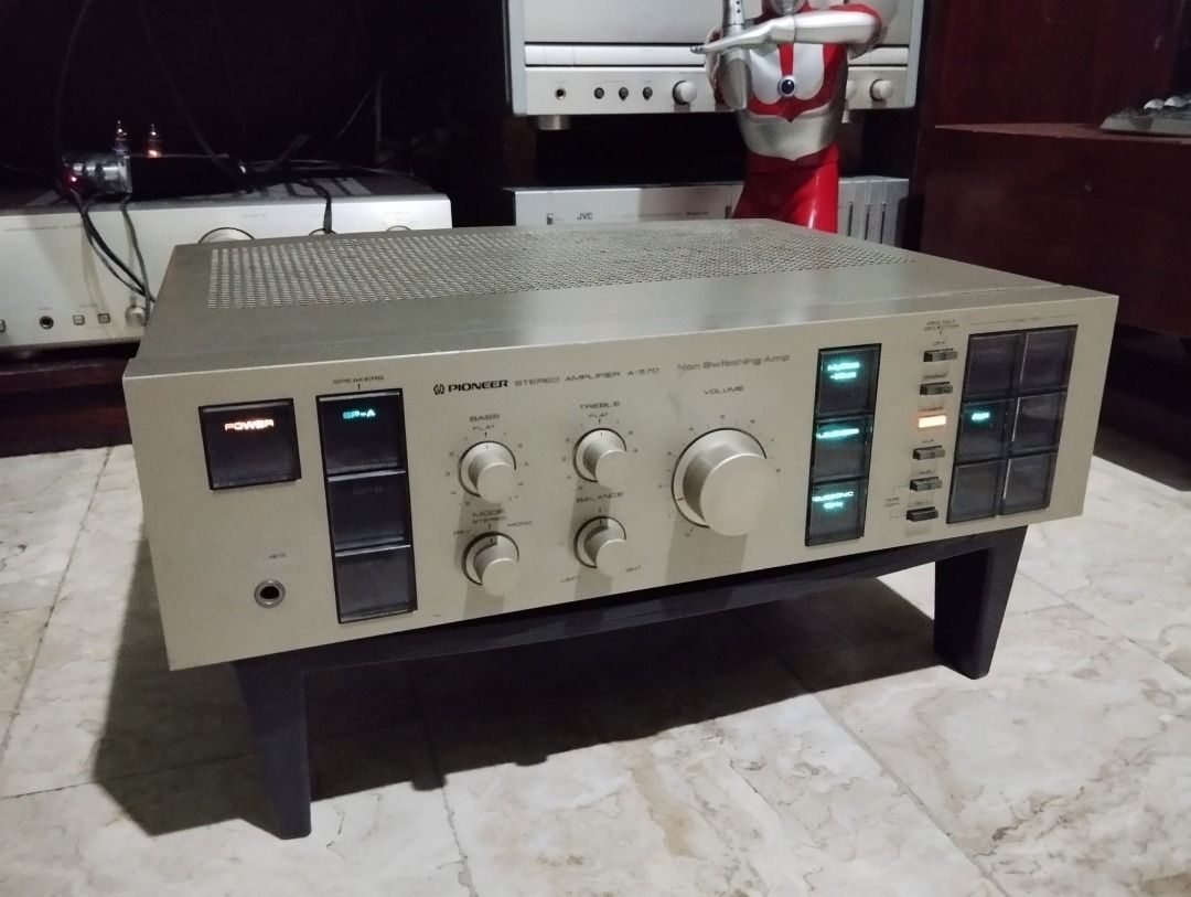 Pioneer A-570 amplifier (Category: Soundbars, Speakers & Amplifiers) located in Muntinlupa City. Submitted by loweebiton5412 (Listing ID 1306825150, Image 3). Description: call / tex 09297558119 "WALA KA NG GAGAWIN GAGAMITIN MO NA LANG" actual demo: https://www.youtube.com/watch?v=vx1jUp6lkF0 https://www.youtube.com/watch?v=UM8Z55PNoxk READ: https://audio-database.com/PIONEER-EXCLUSIVE/amp/a-570-e.html -all input / out are ok no hidden defect inc