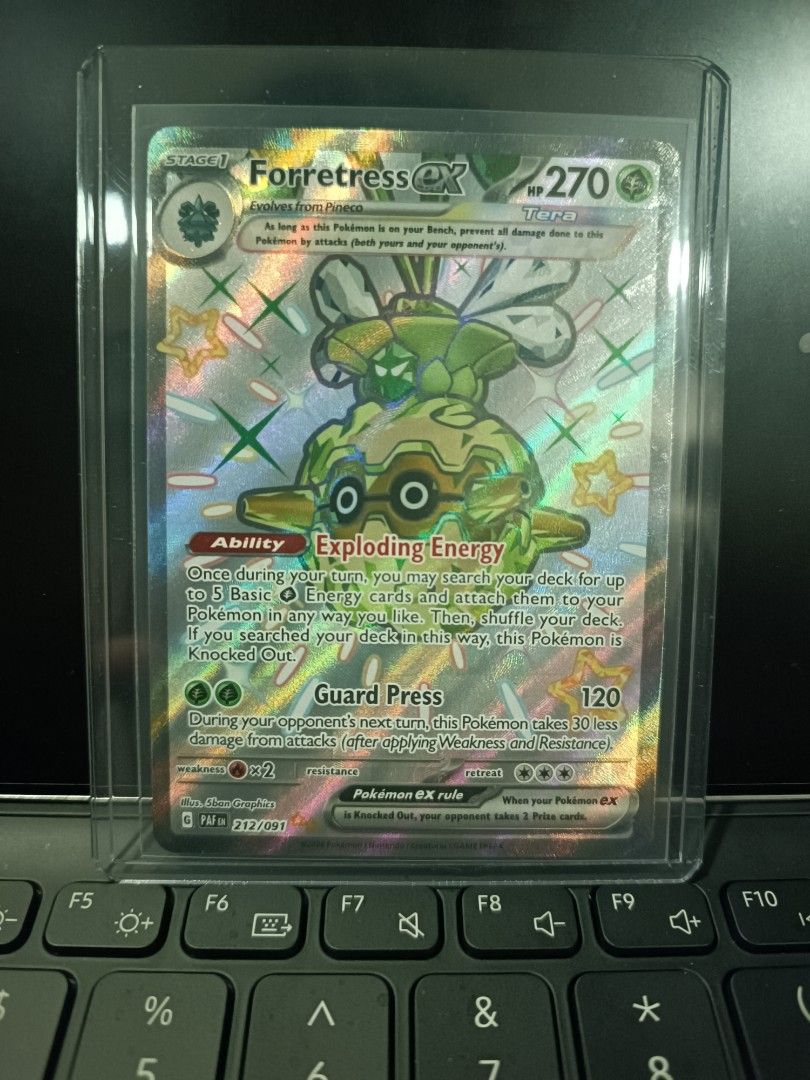 Pokemon TCG Paldean Fate [Forretress EX Full-Art/ Forretress EX RR/IR Pawmi],  Hobbies & Toys, Toys & Games on Carousell