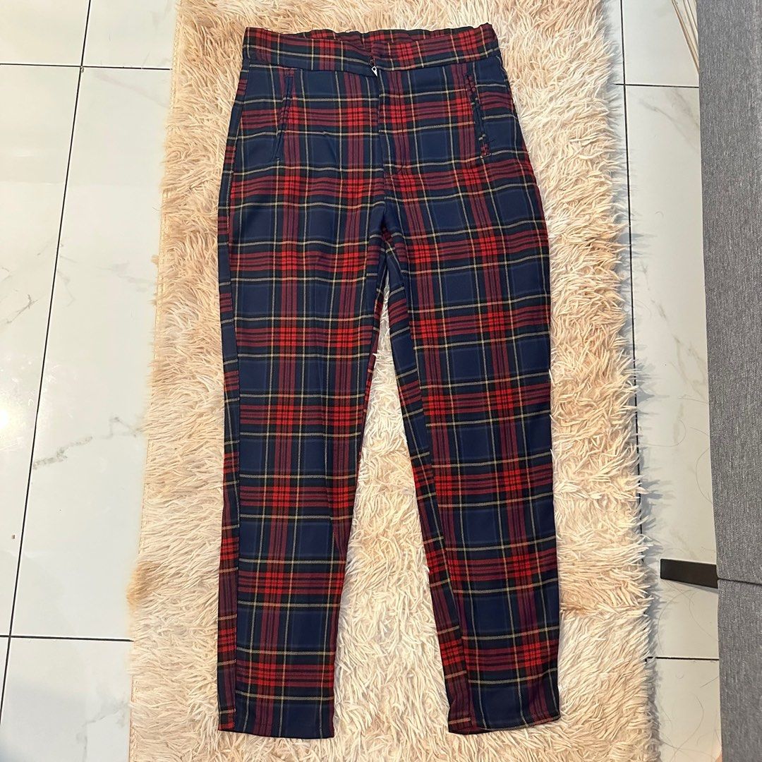 Pull and bear tartan trousers new arrivals