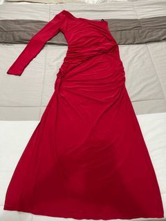 Red Asymmetrical dress