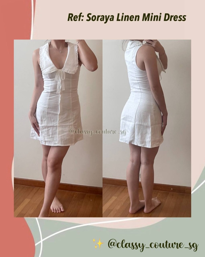 Reformation Soraya Linen Mini Dress in White, Women's Fashion, Dresses &  Sets, Dresses on Carousell