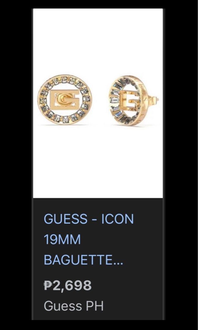 Guess earrings sale top