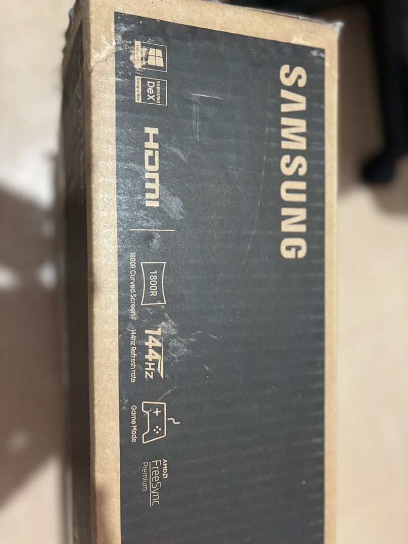 Samsung Odyssey 24” (Category: Monitor Screens) located in Quezon City. Submitted by troyeborde8 (Listing ID 1306871805, Image 3). Description: FOR SALE SAMSUNG ODYSSEY CRG5 24” CURVE GAMING MONITOR For 7500php only (10k+ srp sa labas) Inopen lang yung box pero never nagamit/ginamit. Upper Antipolo area Pick up only para unli test/check dito sa bahay. rfs: extra monitor. nakatambak lang. PM.