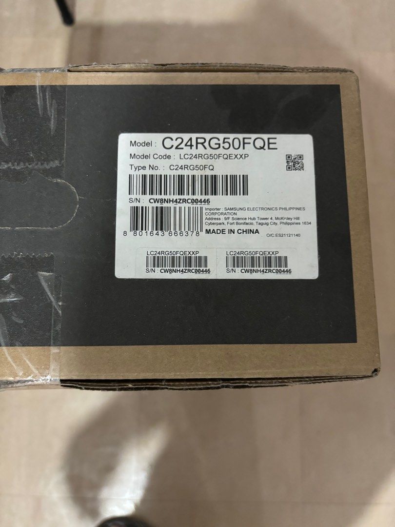 Samsung Odyssey 24” (Category: Monitor Screens) located in Quezon City. Submitted by troyeborde8 (Listing ID 1306871805, Image 2). Description: FOR SALE SAMSUNG ODYSSEY CRG5 24” CURVE GAMING MONITOR For 7500php only (10k+ srp sa labas) Inopen lang yung box pero never nagamit/ginamit. Upper Antipolo area Pick up only para unli test/check dito sa bahay. rfs: extra monitor. nakatambak lang. PM.