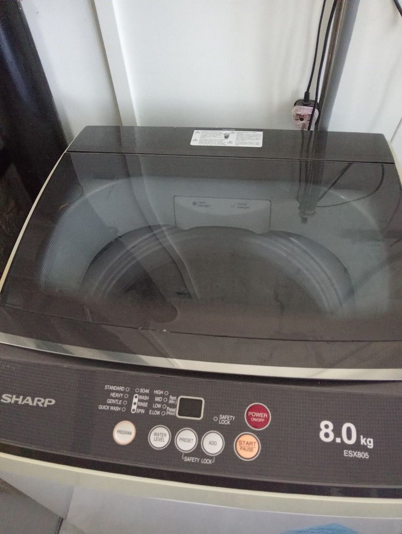 Sharp Washing Machine (Category: Washing Machines and Dryers) located in Singapore. Submitted by enjitenjitsemut (Listing ID 1306755563, Image 3). Description: Selling a very good condition washing machine. top loader. 8kg. Used only for 1 year very sparingly. still in great condition. no issues whatsoever. letting go very cheap cos I'm getting a front loader..