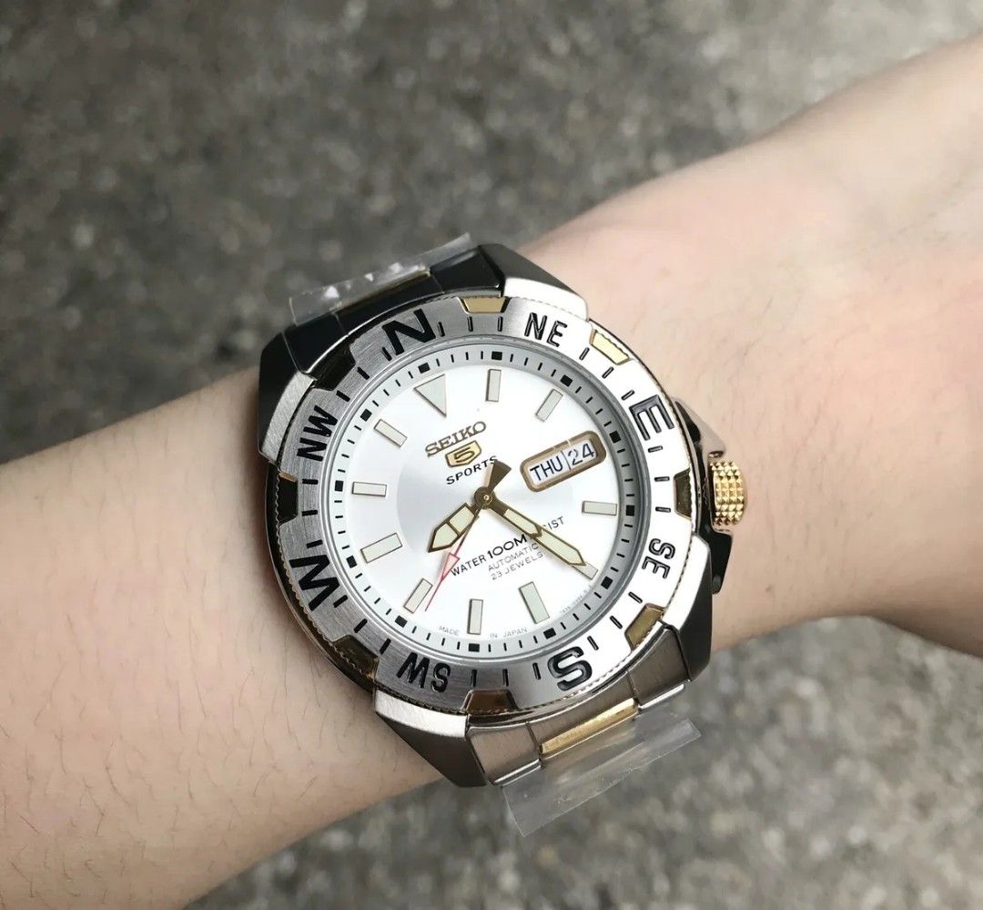 SNZF08J1 Automatic Day Date Dial Gold Silver Steel Watch Japan Made Luxury Watches on Carousell