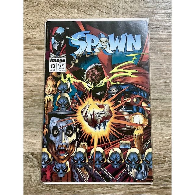 SPAWN #13 Image Comics 1993 Todd McFarlane (Category: Comics & Manga) located in Bacoor. Submitted by baldurog (Listing ID 1306727685, Image 1). Description: Comics in FINE Condition Posted actual picture - What you see is what you will get bagged and boarded Prices are fixed Payment : Gcash Delivery or shipping only delivery : Lalamove Shipping : J&T Location: Molino3 Bacoor Cavite PM if interested.