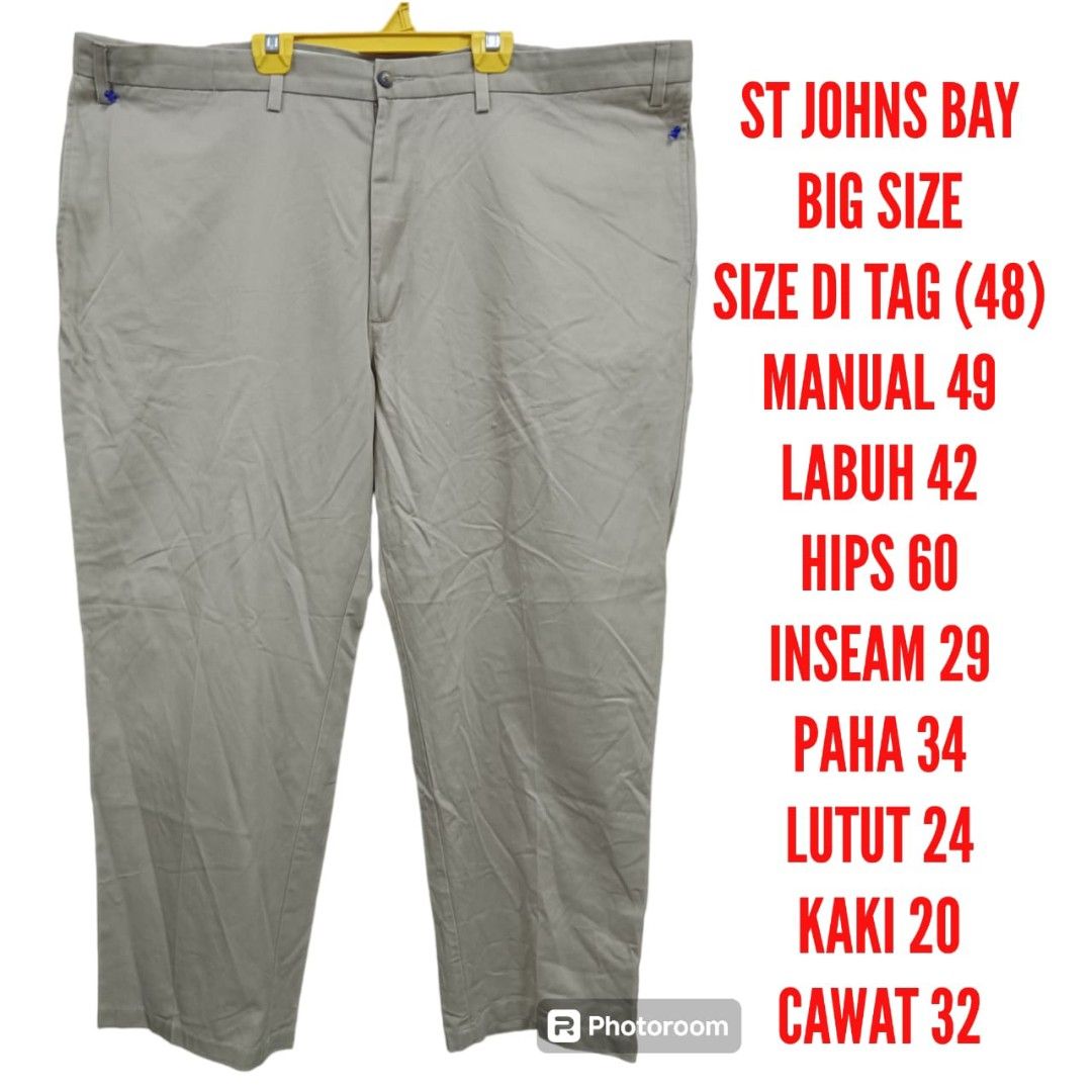 St John Bay Mens Big Size, Men's Fashion, Bottoms, Chinos on Carousell