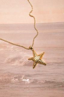 Starfish Necklace 18ct gold beach accessories