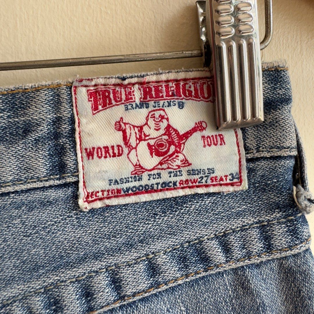 True religion denim pants (Category: Jeans) located in Quezon City. Submitted by toomuchpain (Listing ID 1306755278, Image 3). Description: Good condition No issue Size 27 on tag 27 length.