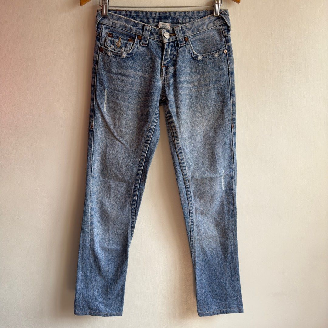True religion denim pants (Category: Jeans) located in Quezon City. Submitted by toomuchpain (Listing ID 1306755278, Image 1). Description: Good condition No issue Size 27 on tag 27 length.