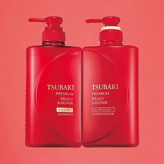 TSUBAKI Premium Moist & Repair Shampoo & Conditioner Pump Pair Set 490ml