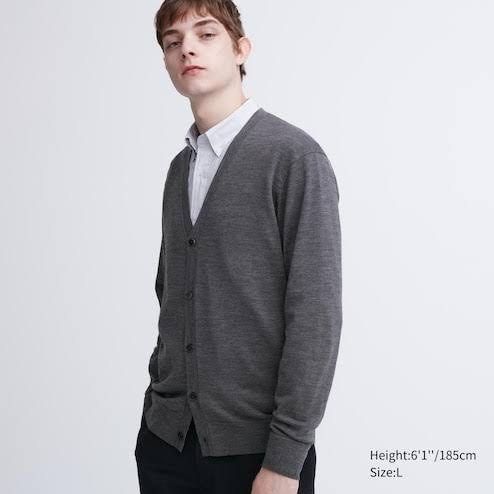 Cardigan men uniqlo hotsell