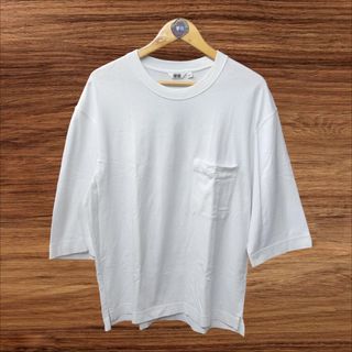 Uniqlo U Cotton White 3/4 Sleeve Shirt