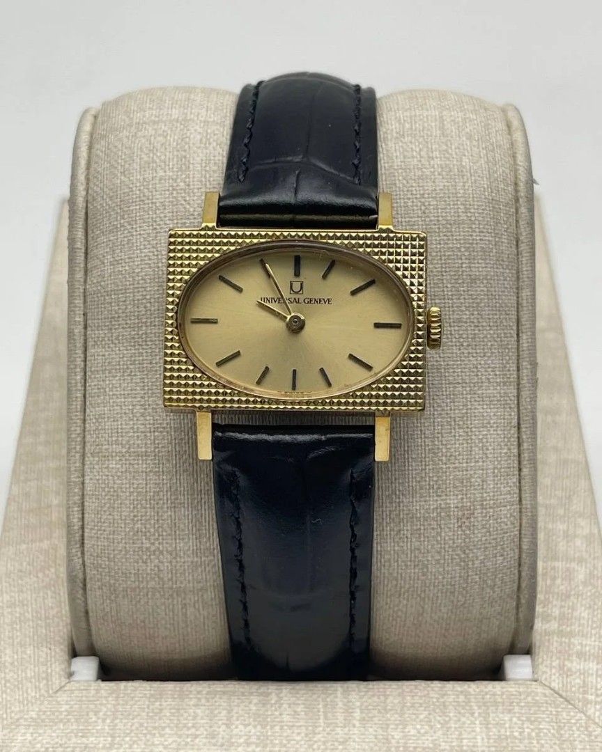 Universal Geneve Gold “Oval” Dial Leather Strap Manual Wind (Category: Luxury Watches) located in Manila. Submitted by _classicwatchcollection (Listing ID 1306791230, Image 1). Description: FS: Universal Geneve Gold “Oval” Dial Leather Strap Manual Wind Php: 10,000 Condition: 9/10 (Goodworking) Movement: Manual Winding Case size: 21mm Unit only. Pm or Contact 09063027061 for inquiries..