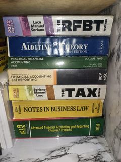 Various Accounting Books (Roque, Banggawan, Valix, Millan, Laco, Bagayao, De Leon, Dominggo, et. al.)