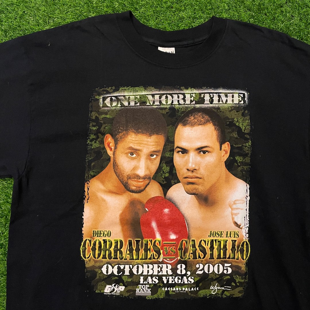 T-shirt Collector Boxing Corrales Vs Castillo - Taille XL - Noir - Neuf Sans étiquettes