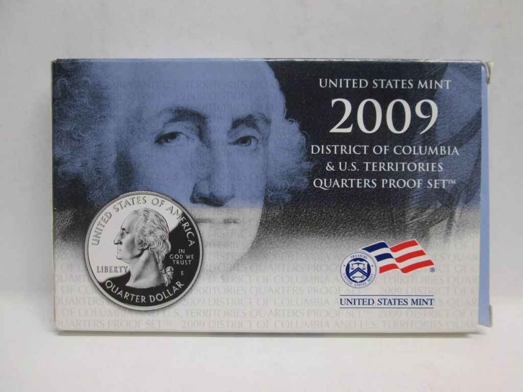 2009 年美國鑄幣廠哥倫比亞特區和美國25 美分精製幣套裝, 興趣及遊戲, 收藏品及紀念品, 錢幣- Carousell