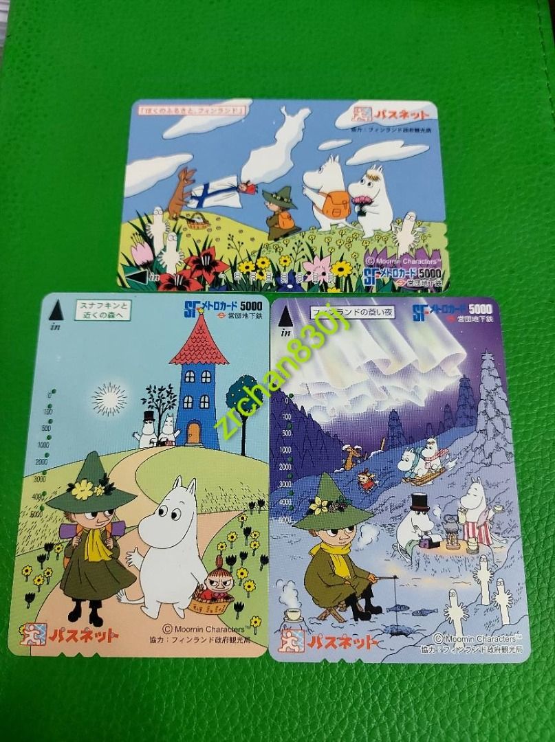 日本 MOOMIN 火車 地鐵 車票 MTR TRAIN TICKET 3 PCS(V3113), 興趣及遊戲, 收藏品及紀念品, 日本明星 ...