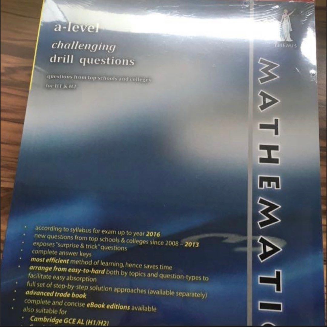 A Level H2 Mathematics Challenging Drill Questions Answers 2 Book