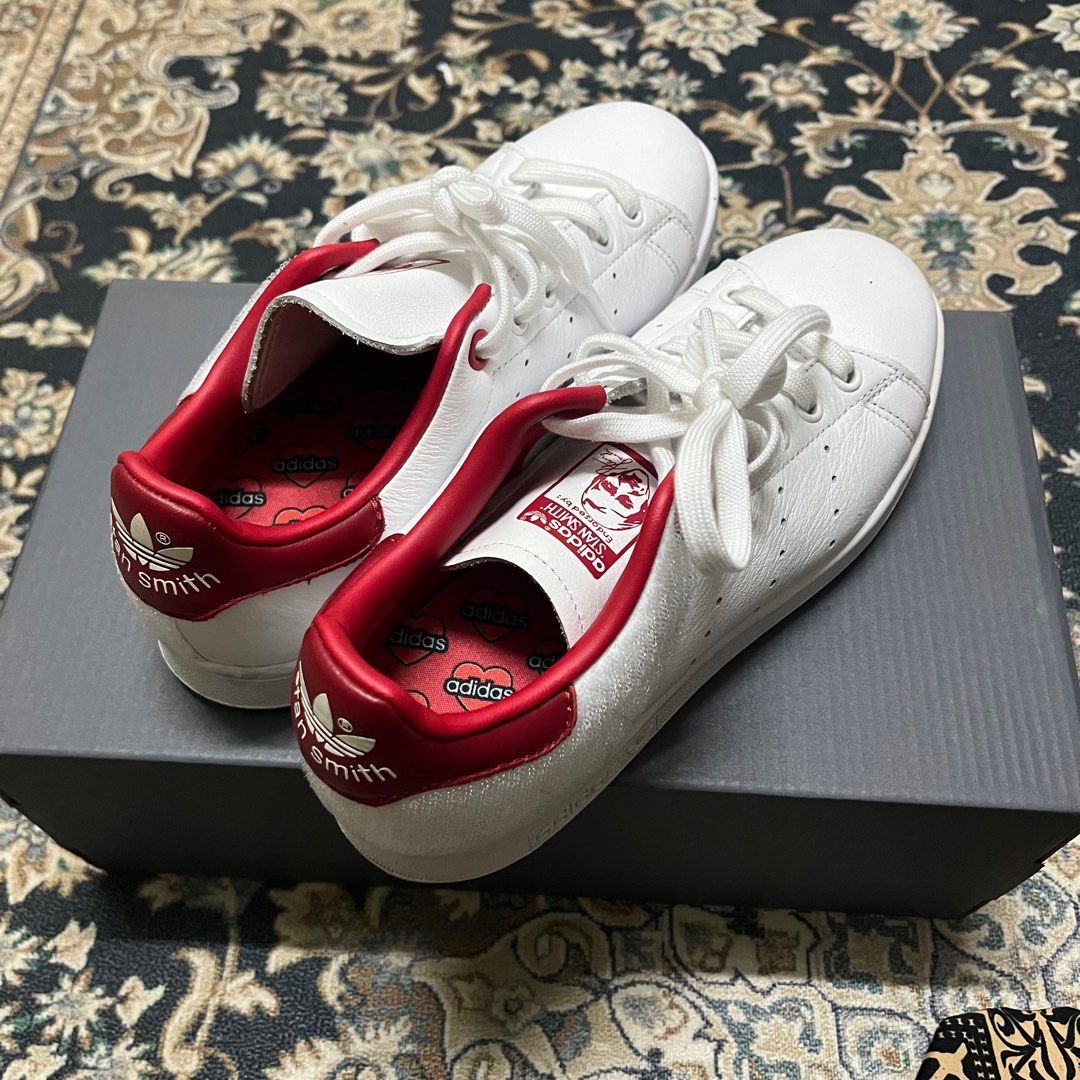 Stan smith heart red top