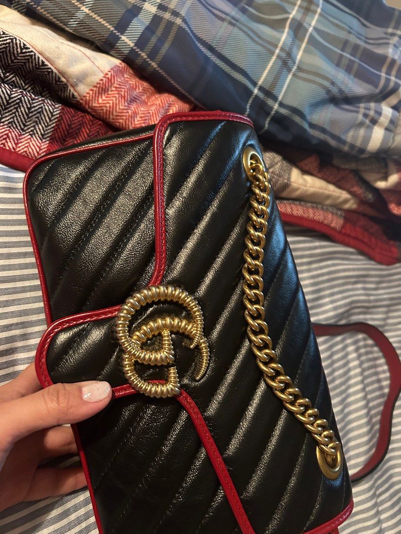 Gucci black and red bag on sale