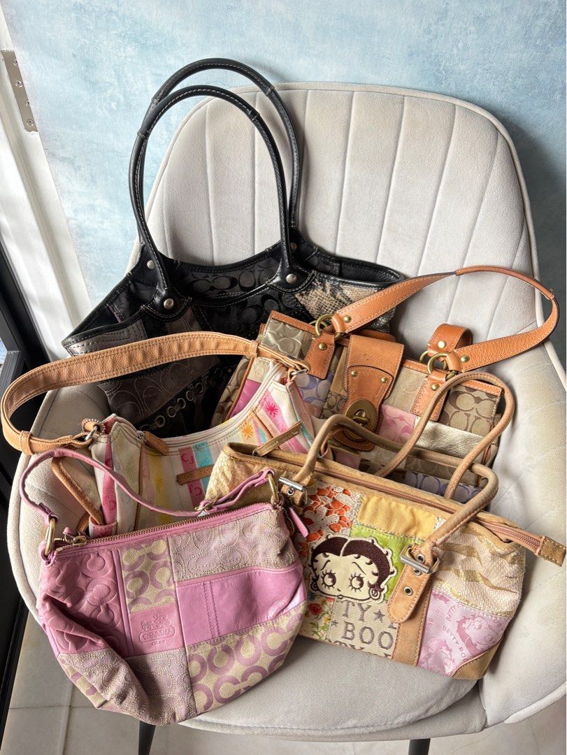 Coach Vintage y2k Burberry Betty Boop Patchwork Bags AUTHENTIC Luxury Bags Wallets on Carousell