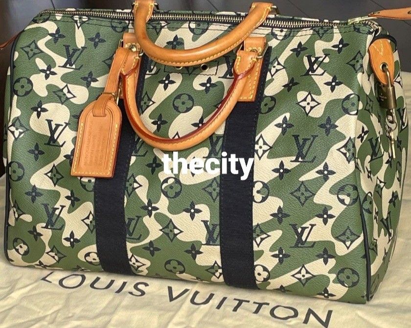 AUTHENTIC VINTAGE LOUIS VUITTON CAMOUFLAGE SPEEDY RARE USED CONDITION SHIP AIRMAIL JAPAN Luxury Bags Wallets on Carousell